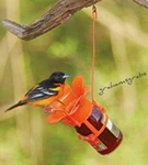 Large Orange Blossom Fliteline Jelly/jam Oriole Feeder Songbird Essentials. Fixed Price $16.95.