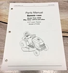Cub Cadet Series 1000 Cvt Lawn Tractor LT1040 2015 & After Part Manual. Fixed Price $19.95.