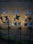 Metal Solar Garden Creature With Faucet Flashing Stake 36" H, Choose Style. Fixed Price $33.90.