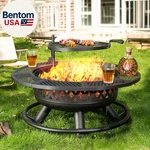 36 Inch Fire With Grill,wood Burning Pits For Outside Lid& Po. Fixed Price $182.55.