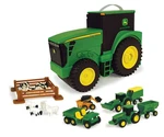 Tomy John Deere Tractor Toys - Value Set And Carrying Case Portable. Fixed Price $53.09.
