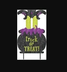 Amscan Witch Yard Stake, Halloween Decoration 22", Multicolor. Fixed Price $19.99.