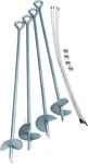 Shelterauger 4-PIECE 30-INCH Reusable Heavy Duty Steel Earth Anchor Kit Wi. Fixed Price $71.05.