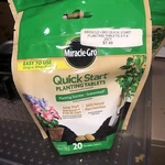 Miracle-gro Quick Start Planting Tablets. Fixed Price $7.49.