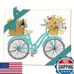 Alice's Cottage Alices Spring Bicycle Flour Sack Kitchen Towels Set Of. Fixed Price $31.92.