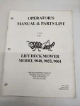 Grasshopper Operator's Manual & Parts List Lift Deck Mower Model 9048 9052 9061. Fixed Price $23.99.
