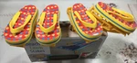Beach & Lawn Stakes Better Things Polka Dot Flip Flops Red Blue Yellow 4-PK Nib. Fixed Price $17.50.