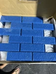 Artistry In Mosaics Pool Glass Tile 2X6 Blue Moonscape Series 11 Sheets Box. Fixed Price $105.00.