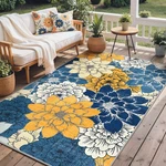 Best Genimo Indoor Outdoor Area 5'X8', Machine Washable Rugs For Patio. Fixed Price $83.38.