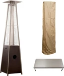 91" Quartz Glass Tube Heater With Cover & Stainless Steel Table - Black. Fixed Price $657.99.