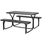 Patiojoy Outdoor Picnic Table Bench Set Camping W/steel Frame &. Fixed Price $146.99.