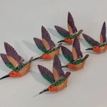 Exhart Windy Wings Hummingbird Garden Stakes Only No Lot Of 6 Springs. Fixed Price $19.99.