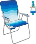 Wejoy Folding Beach Chair High Back Adults 300LB Lightweight Shoulder Strap Blue. Fixed Price $50.00.