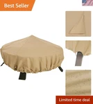 Elegant 44 Inch Round Water-resistant Fire Pit Cover Custom Fit Protection. Fixed Price $41.99.