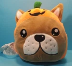Idea Nuova Plush Tan Dog Head Harvest Pumpkin Squishy Pillow Toy Stuffed Animal. Fixed Price $11.96.