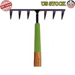 Floral Cultivator 5 Garden Rake Comfort Grip Wooden Handle Coated Tines New. Fixed Price $52.63.