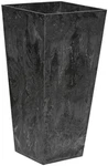 Novelty (#35138) Artstone Ella Tall Square Planter, Black -13.5". Fixed Price $36.41.