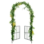 Garden Arbor Trellis With Gate 7.5 Ft Patio Archway Pergola For Wedding. Fixed Price $79.99.