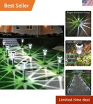 Elegant 10 Pack Solar Outdoor Lights - Waterproof Stainless Steel Stake Lighting. Fixed Price $35.19.
