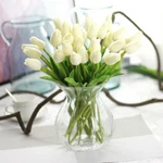 Real Touch Artificial Tulip Stems - Set Of 10 Perfect For Home Decor. Fixed Price $12.99.