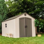 Lifetime 8X12.5 Plastic Storage Shed 6402 Outdoor Garden Building Tool Kit. Fixed Price $1771.99.