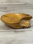 Live Edge Burl Wood Bowl 13.5 Natural Root Centerpiece Hand Carved Organic Teak. Fixed Price $65.10.