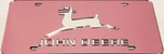 John Deere Pink Mirror License Plate Auto Tag Laser Cut Inlaid Acrylic. Fixed Price $34.99.