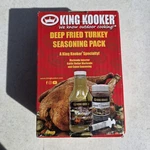 King Kooker Deep Fried Turkey Seasoning Pack With Marinade Injector, 96348. Fixed Price $38.00.