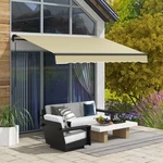 Outsunny 10' X 8' Patio Retractable Awning Sunshade Shelter, Beige. Fixed Price $164.36.