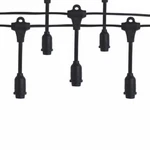 (cord Only) 50 Socket Suspended Outdoor Commercial Diy String Light 54 Ft Black. Fixed Price $86.37.