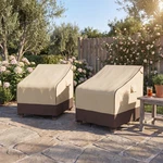 Mr. Patio Chair Covers Waterproof 2-PACK 26X26X35" Brown Khaki. Fixed Price $26.59.