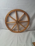 Vintage Wood Wagon Wheel 13.5" Western Patio Garden Yard Wall Decor Country Core. Fixed Price $28.00.