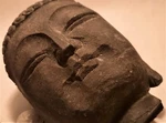 5 1/2" Bonsai Buddha Vtg Stone Carving Garden Statue Bust Figurine Exotic Art. Fixed Price $95.00.