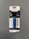 * Grk T-40, 2-IN. Blue Steel Star Bits, One 2-PACK = Two 187459. Fixed Price $12.95.
