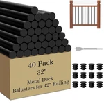 40 Pack Deck Railing Balusters Round Porch Staircase Spindles 3/4" Hollow. Fixed Price $47.99.