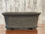 Large Rectangular Concrete Bonsai Pot 13.75 X 10 5.5 Color Charcoal. Fixed Price $69.99.