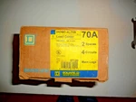 Square Homeline 2-SPACE 4-CIRCUIT Main Lugs Load Center 70-AMP HOM24L70RBCP. Fixed Price $24.95.