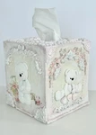 Teddy Bear Tissue Box/ Girl's Nursury Room Decor/baby Gift. Fixed Price $75.99.