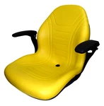 John Deere High Back Lawn Mower Compact Tractor Seat With Armrests Yellow. Fixed Price $189.99.