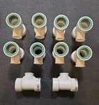 10 Pack Orbit #34772 Fpt Pvc-lock 3/4" Push Fitting X 1/2 Tees. Fixed Price $27.99.