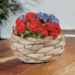 Planter Baskets Palm Leaf Woven Handles 11.5" Renovators Supply. Fixed Price $100.99.