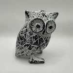 Cast Iron Owl Figurine Statue In/out Doors Home Decor Rustic Finish 4.25X2.75". Fixed Price $24.74.