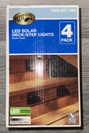 Hampton Bay Led Deck/step Lights*solar*bronze FINISH*4 Pack*. Fixed Price $20.00.