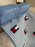 Vtg Tommy Hilfiger Block Roll Up Beach Pool Sunbathing Mat Carrying Strap Euc. Fixed Price $49.99.