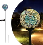 Solar Garden Lights Outdoor Decorative - Gazing Ball Mosaic Stakes. Fixed Price $27.99.
