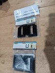 Deckorail 2X4 Black Bracket 8-PACK With Screws, Plastic Railing Hanger. Fixed Price $25.00.