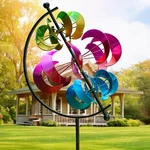 Rainbow Axis Kinetic Metal Wind Spinner Garden Stake Yard Sculpture Home Decor. Fixed Price $69.98.