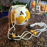 Honey Bee Hanging Planter 5" Ceramic Pot Cottagecore Garden Decor Indoor. Fixed Price $35.00.