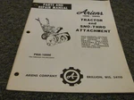 1968 Ariens 10000 Tractor Sno Thro 10M6D 10M7D Parts Catalog Repair Manual. Fixed Price $86.37.