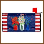 Evergreen Mailbox Cover * Patriotic Floral Strong Magnets - Brand New. Fixed Price $22.48.